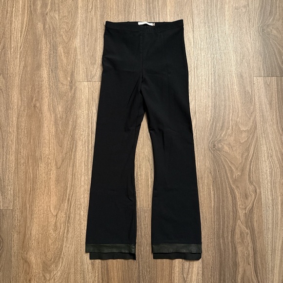 Elaine Kim Pants - Elaine Kim black nylon Lyra pant leather bottom